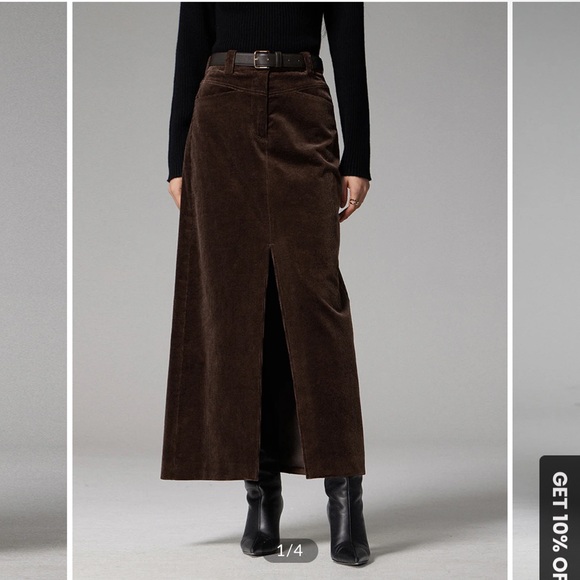 Commense Dresses & Skirts - Commense Corduroy Maxi Skirt. Size Large. Brown. NWT